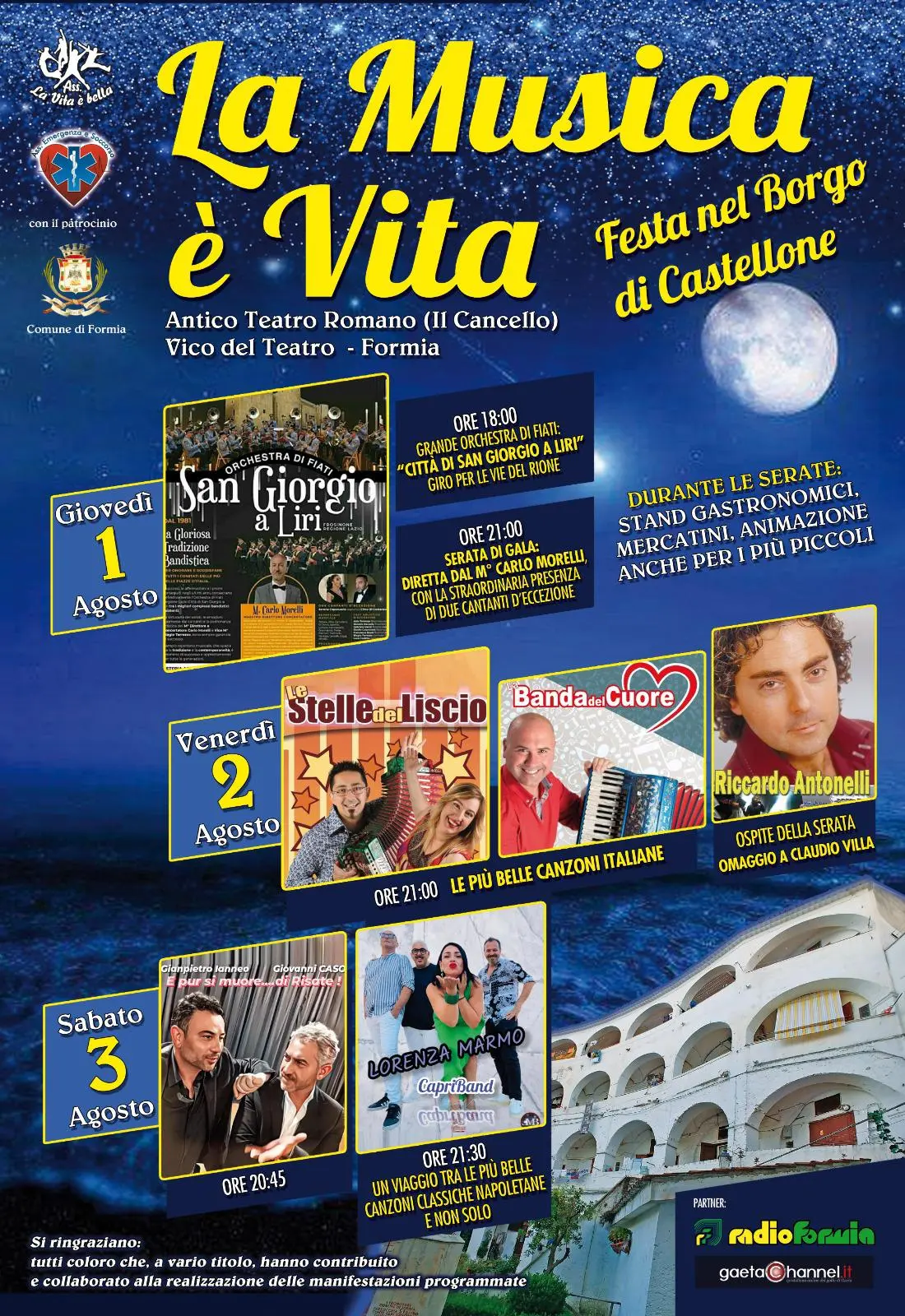 la musica è vita borgo Castellone formia
